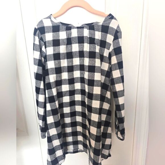 NWOT Ruffle Butts Black & White Buffalo Check Dress Size 6 & 2 Headbands - Picture 2 of 7